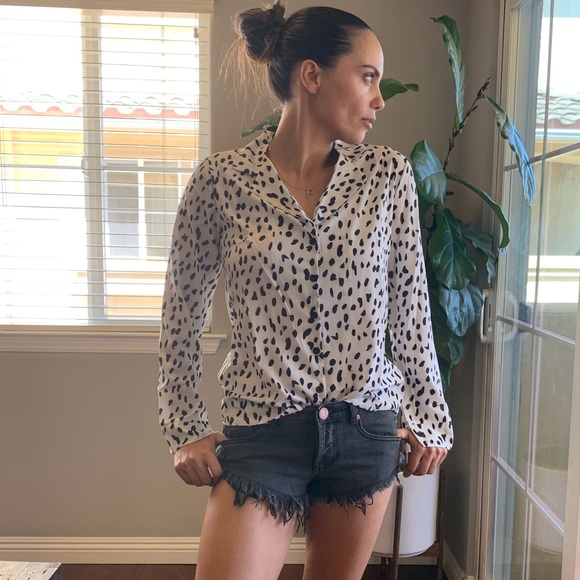 Zara Tops - Leopard blouse
